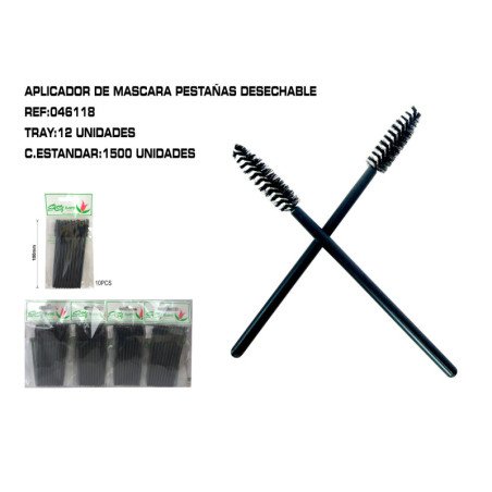 10 APLICADOR MASCARA PESTAÑAS DESECHABLE 12/U 600/C