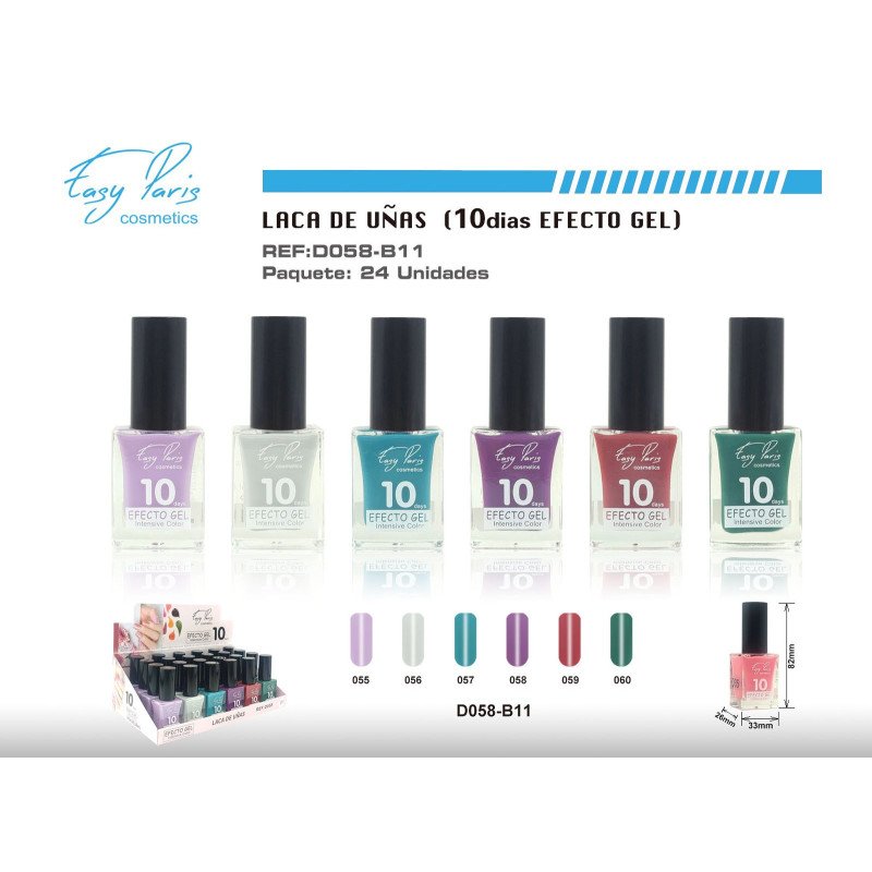 LACA DE UÑAS ALTO BRILLO 10D 24/U 288/C