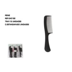 PEINE NEGRO C/MANGO 12/U 600/U