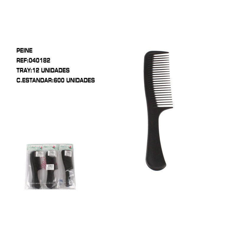 PEINE NEGRO C/MANGO 12/U 600/U