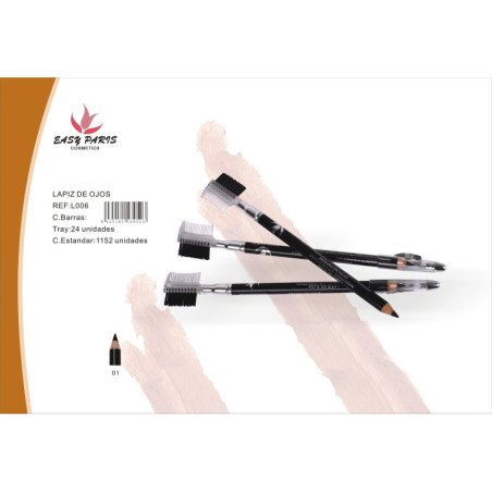 LAPIZ MADERA+PEINE+SACAPUNTA NEGRO 288/U