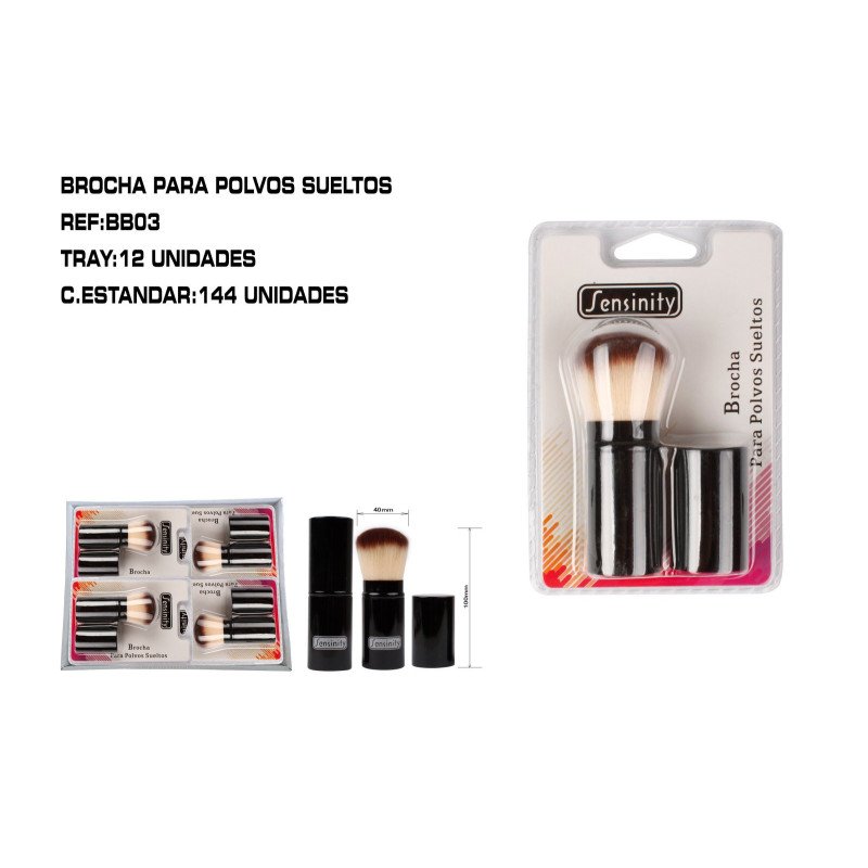 BROCHA DE BOLSO PARA POLVOS SUELTOS 12/U 144/U