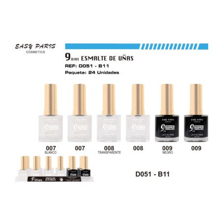 LACA DE UÑAS 9 DIAS 24/U 288/U