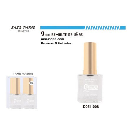 LACA DE UÑAS 9 DIAS INCOLOR 144/U