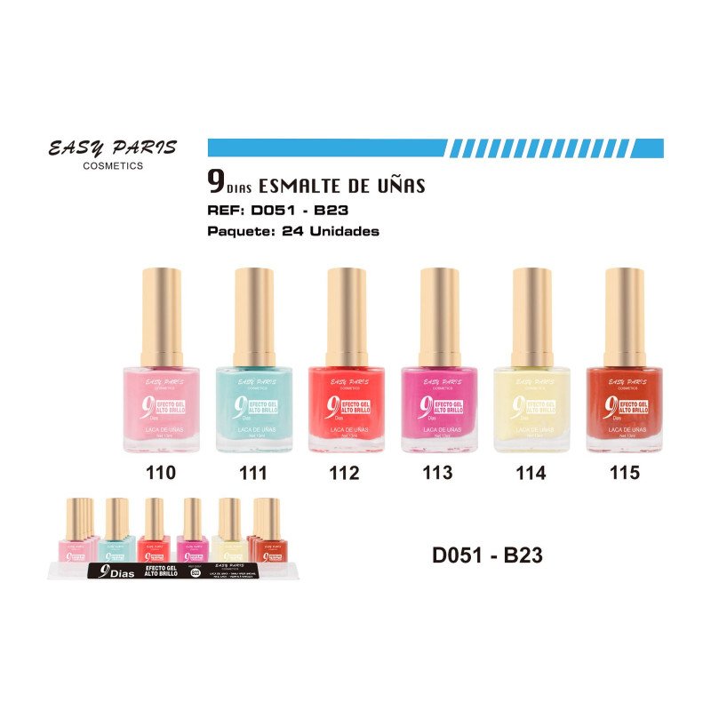 LACA DE UÑAS 9 DIAS 24/U 288/U