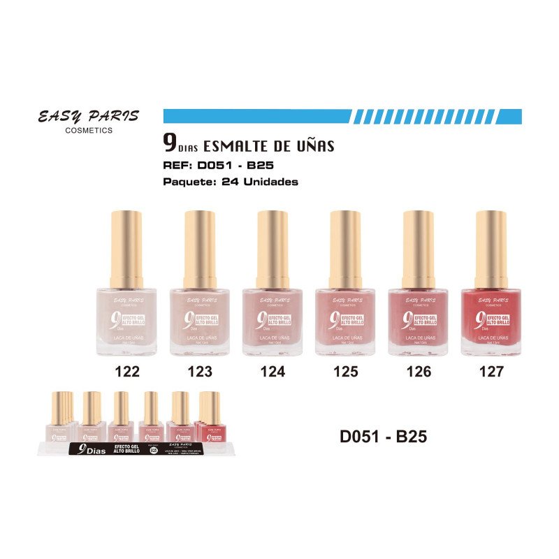 LACA DE UÑAS 9 DIAS 24/U 288/U