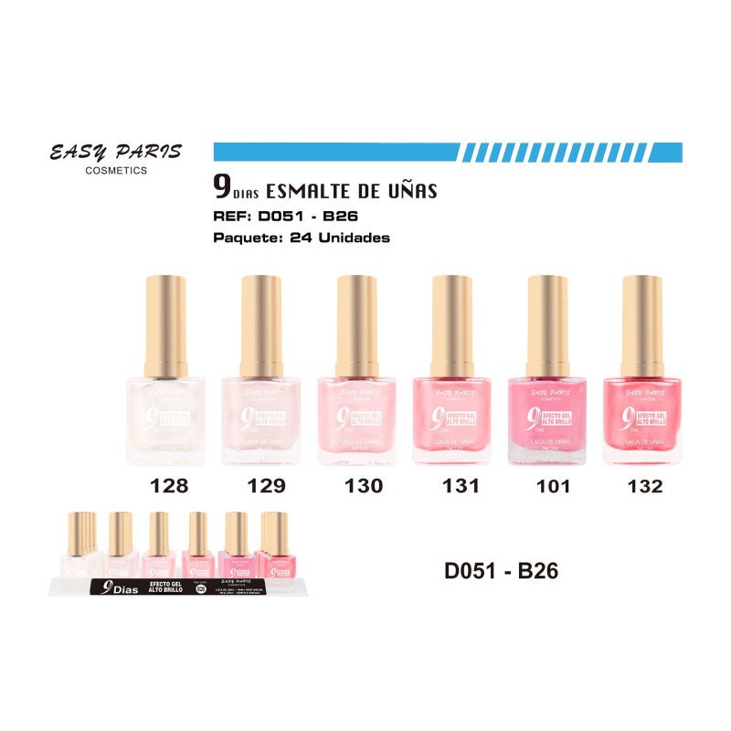 LACA DE UÑAS 9 DIAS 24/U 288/U