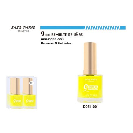 LACA DE UÑAS 9 DIAS AMARILLO FLU.144/U