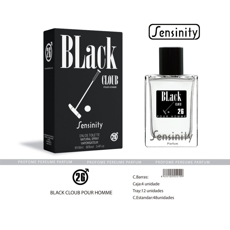 BLACK CLOUB POUR HOMME SENSINITY