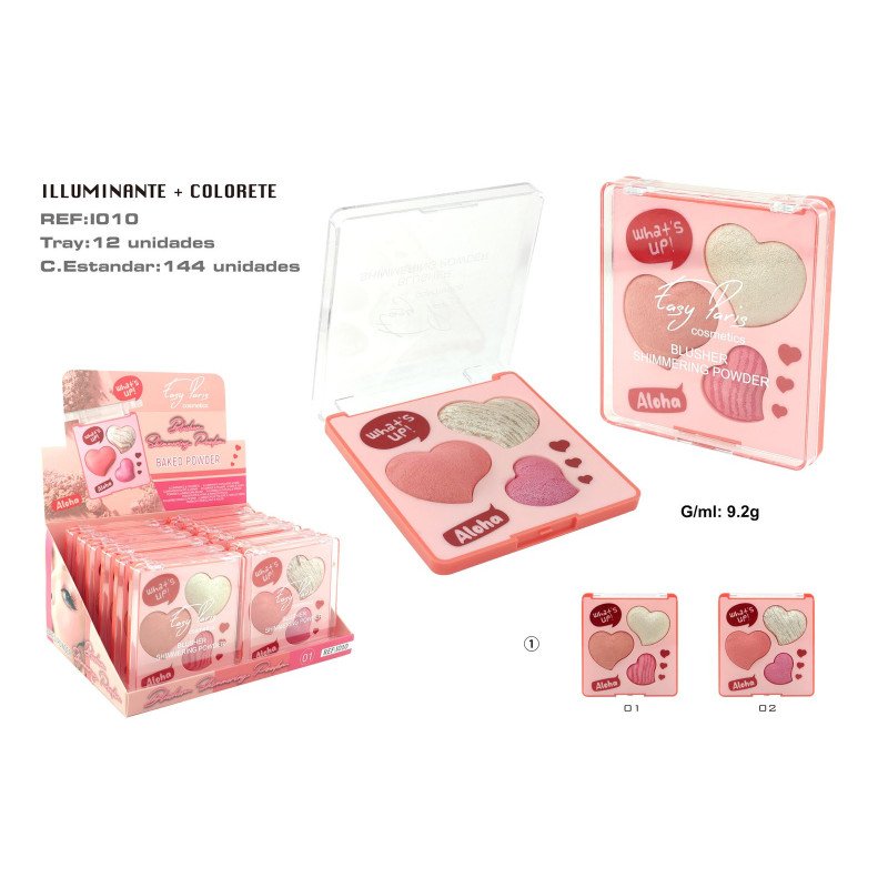 ILUMINADOR+COLORETE BAKED POWDER 12/U 144/U