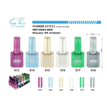 LACA DE UÑAS EFECTO ESPEJO 24/U 288/U