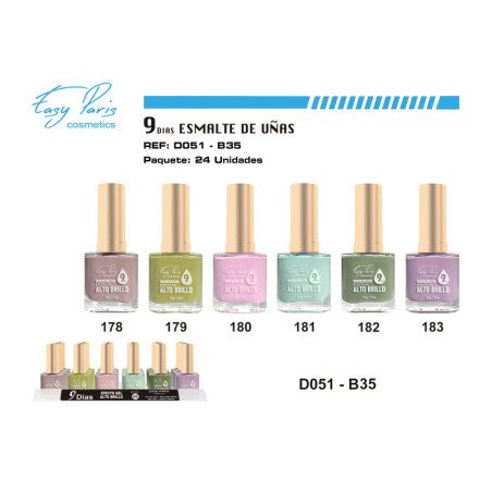 LACA DE UÑAS 9 DIAS 24/U 288/U