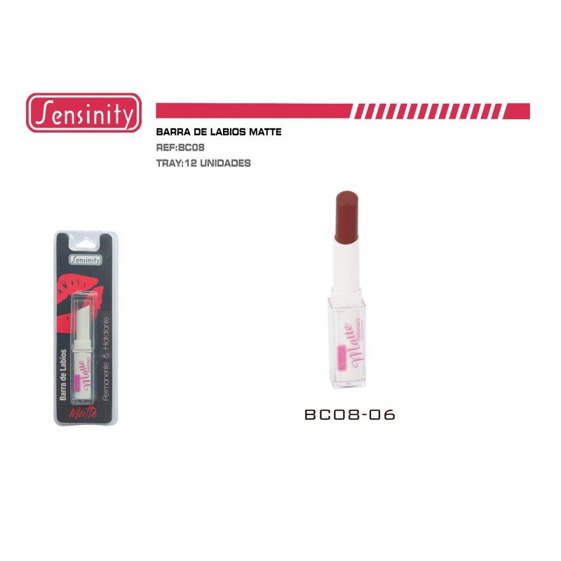 BARRA DE LABIOS MATTE HIDRATANTE 12/U 144/U