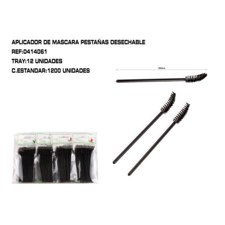 10 APLICADOR MASCARA PESTAÑAS DESECHABLE 12/C