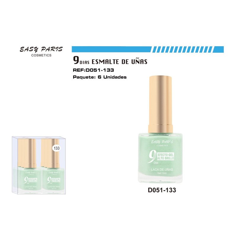 LACA DE UÑAS 9 DIAS GREEN 6/U 144/U