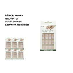 UÑAS POSTIZAS ROSA CLARO 12/P