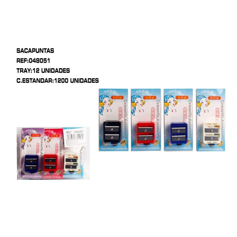 SACAPUNTA DOBLE EN BLISTER 12/U