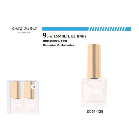 LACA DE UÑAS 9 DIAS BLANC PERLA 6/U 144/U
