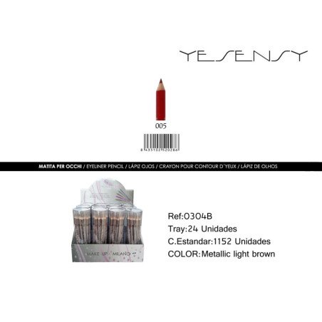 LAPIZ DE OJOS 24/U METALLIC LIGHT BROWN