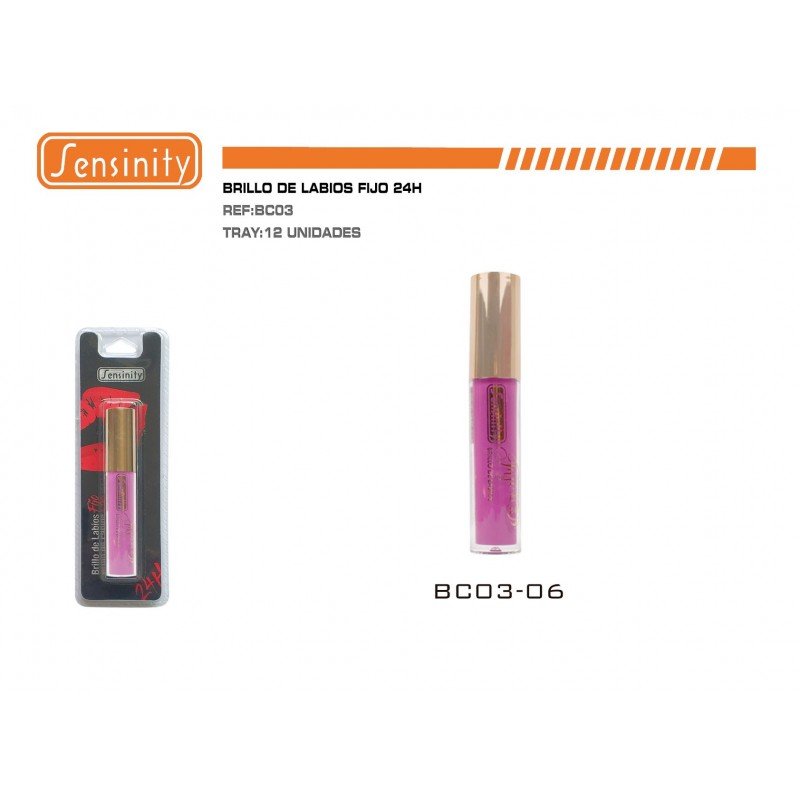BRILLO DE LABIOS FIJO 24H SENSINITY 12/U 144/U