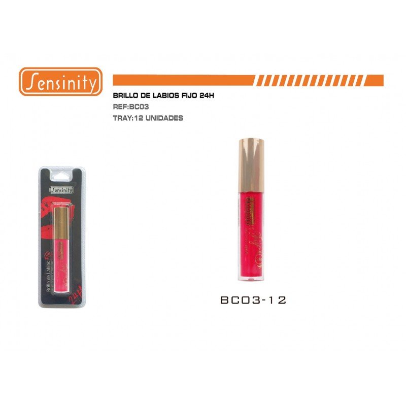 BRILLO DE LABIOS FIJO 24H SENSINITY 12/U 144/U