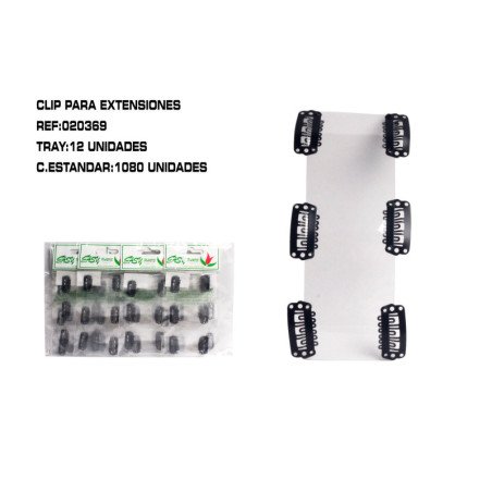CLIP MARRON 2.3CM 6X12/U