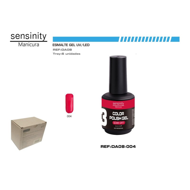 ESMALTE GEL ROJO CARAMELO UV/LED USO PROFESIONAL