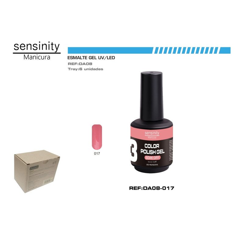 ESMALTE GEL ROSA CORAL UV/LED USO PROFESIONAL