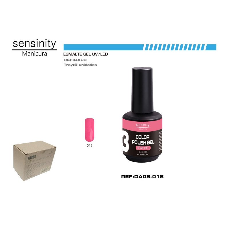 ESMALTE GEL ROSA COLORETE UV/LED USO PROFESIONAL