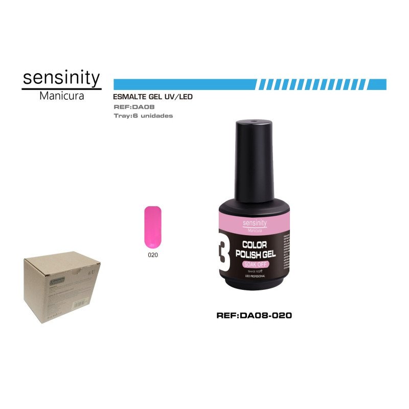 ESMALTE GEL ROSA FUCSIA UV/LED USO PROFESIONAL