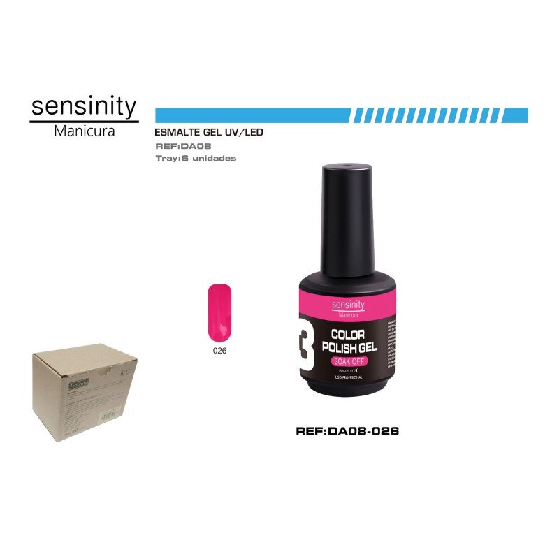 ESMALTE GEL ROSA RUBI UV/LED USO PROFESIONAL