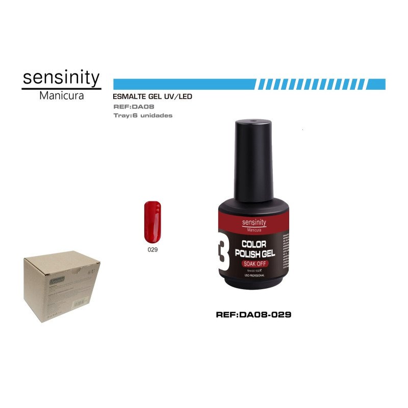 ESMALTE GEL ROJO SANGRIA  UV/LED USO PROFESIONAL