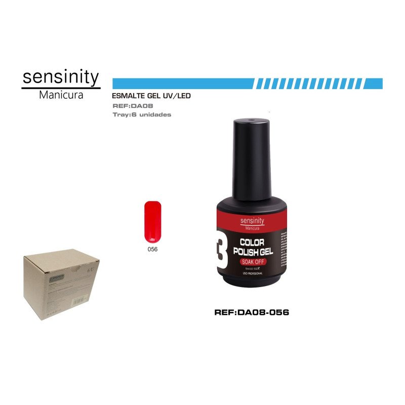 ESMALTE GEL ROJO CHILI UV/LED USO PROFESIONAL