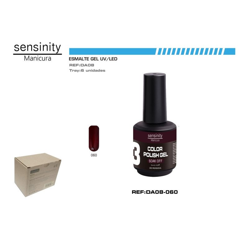 ESMALTE GEL ROJO MERLOT UV/LED USO PROFESIONAL