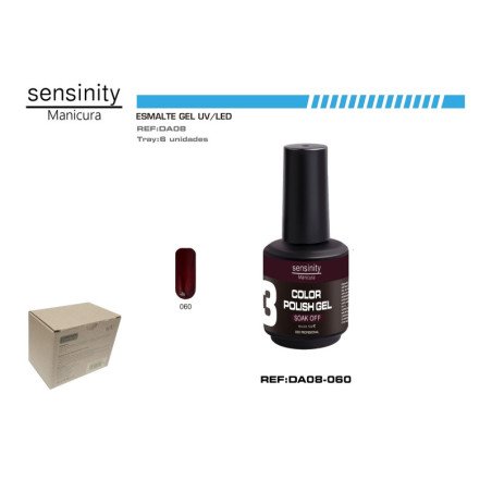 ESMALTE GEL ROJO MERLOT UV/LED USO PROFESIONAL