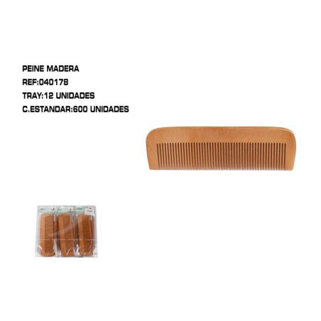 PEINE MADERA 17CM 12/U 600/C