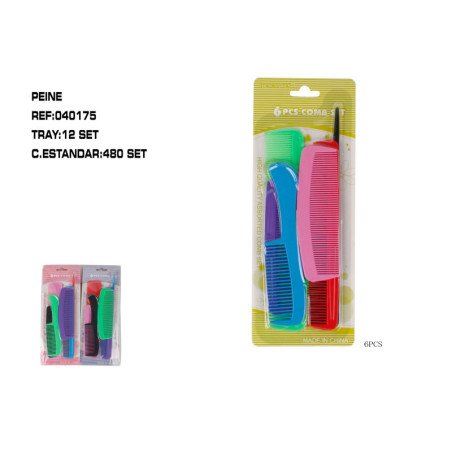JUEGO 6 PIEZAS DE PEINES 12/U 480/C