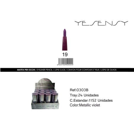 LAPIZ AUTOMATICO C/SACAPUNTAS 24/U METALLIC VIOLET