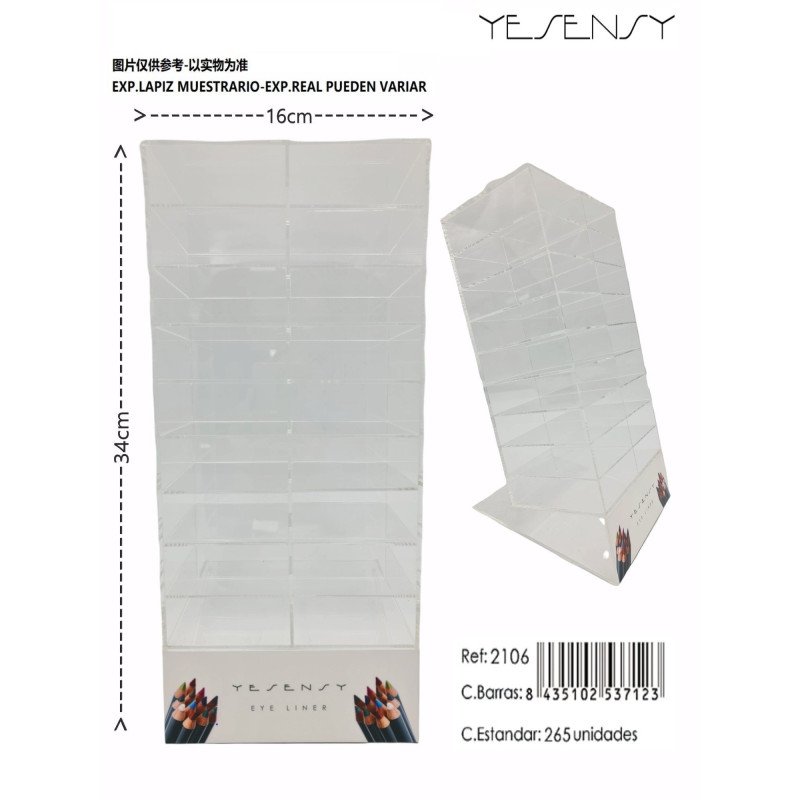 EXP.LAPIZ VACIO 16*36*19CM YESENSY