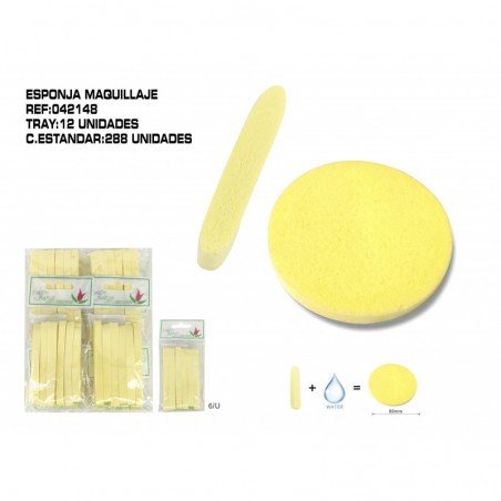 ESPONJA COMPRIMIDA DE MAQ.8CM 6U 12/B 288/C