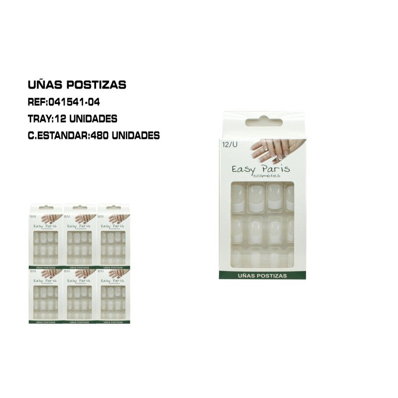 UÑAS POSTIZAS COLOR NATURAL 12/P
