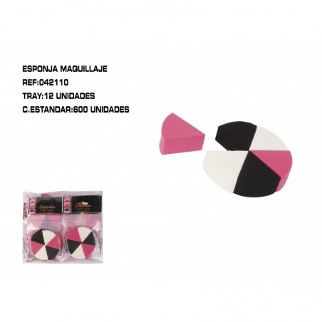 JUEGO 6 ESPONJAS DE MAQUILLAR 12/U 600/U FACIL DE LIMPIAR