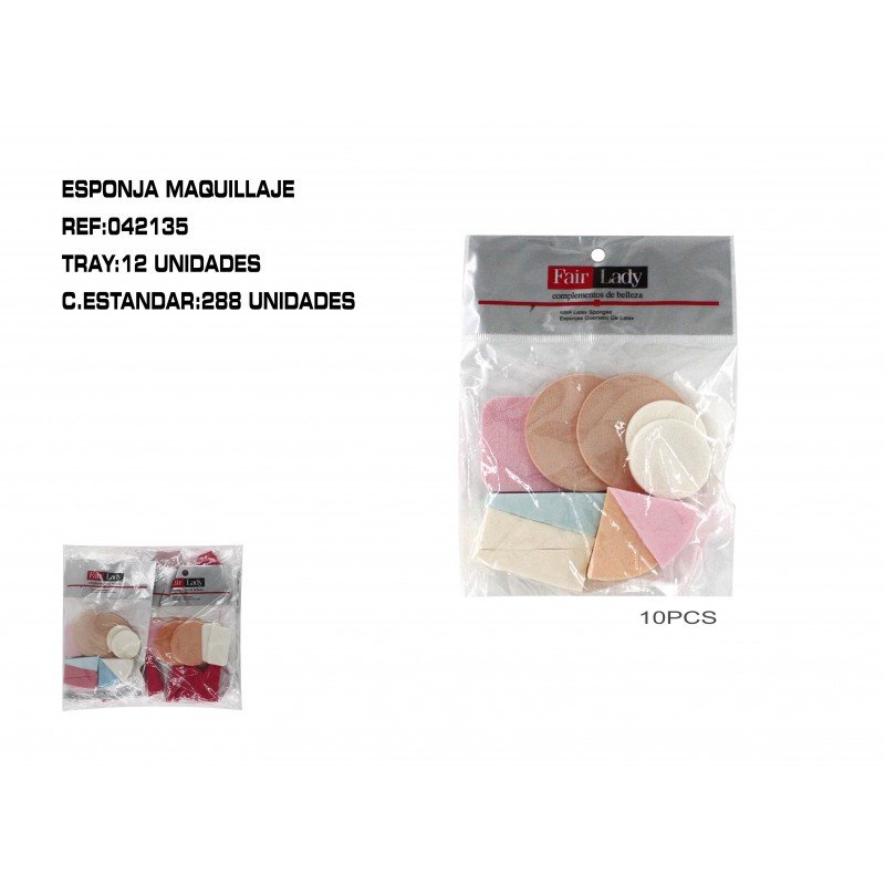 JGO.10 ESPONJAS MAQUILLAR 12/U 288/C