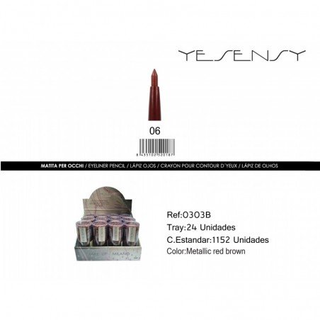 LAPIZ AUTOMATICO C/SACAPUNTAS 24/U METALLIC RED BROWN