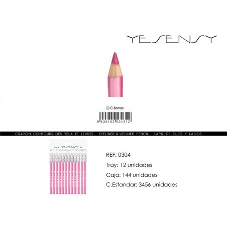 LAPIZ DE OJOS 12/U rosa