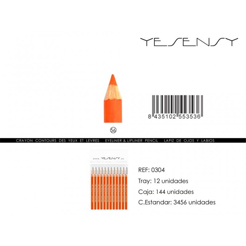 LAPIZ DE OJOS 12/U ORANGE