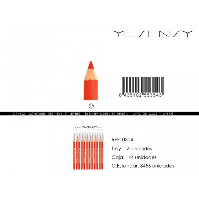 LAPIZ DE OJOS 12/U RED