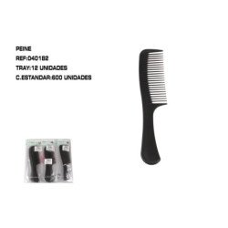 PEINE NEGRO C/MANGO 12/U 600/U