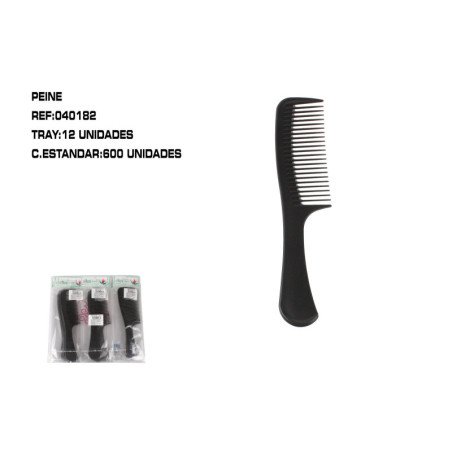 PEINE NEGRO C/MANGO 12/U 600/U