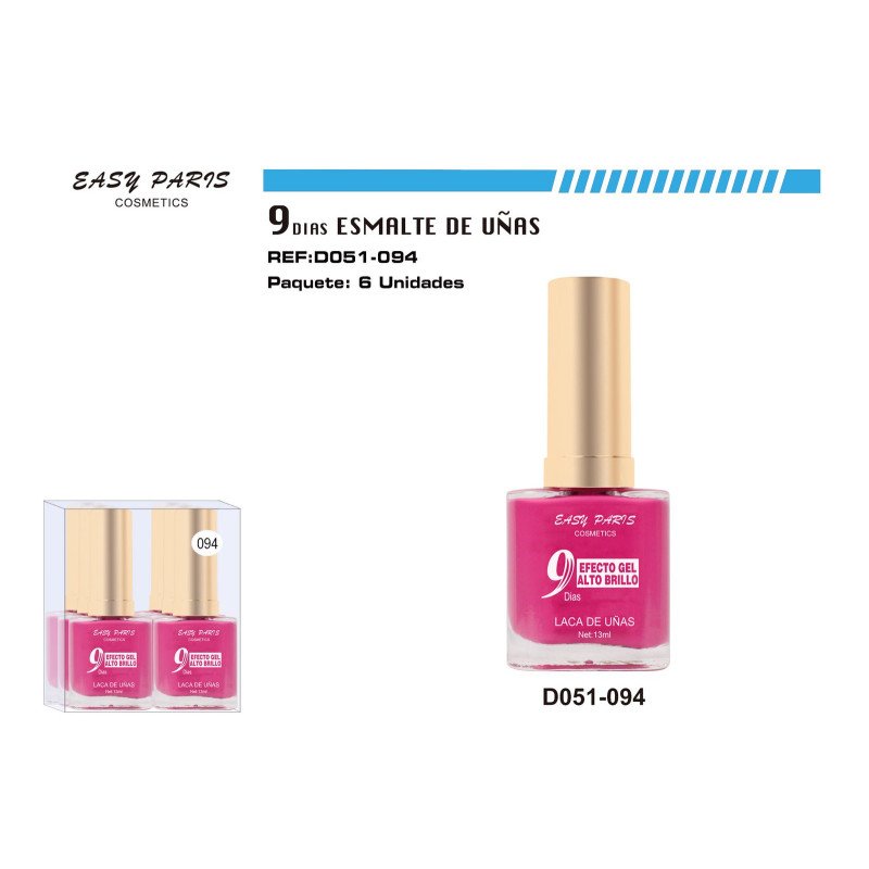 LACA DE UÑAS 9 DIAS 6/U 144/U